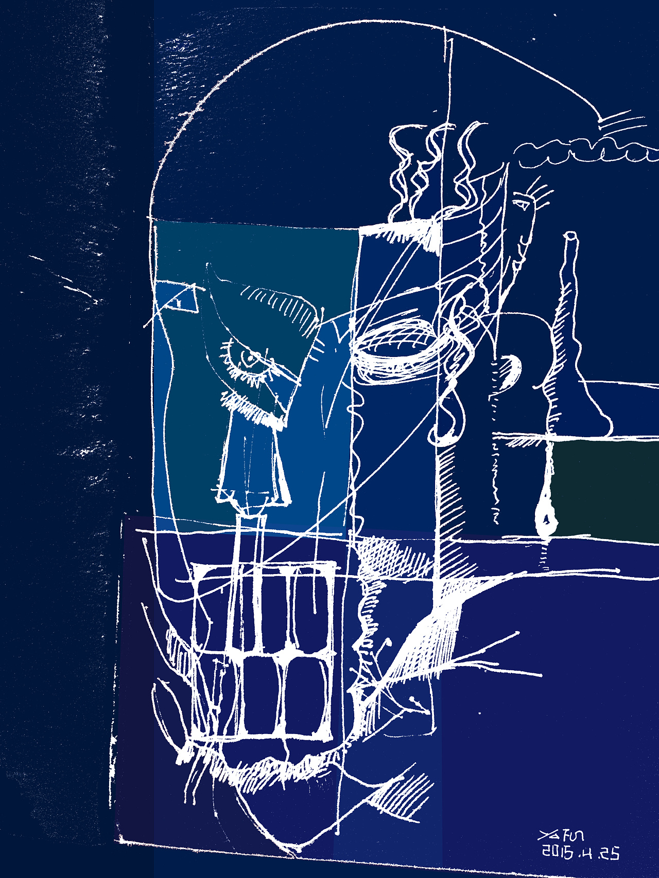 蓝色奇想|插画|艺术插画|yafun007 - 原创作品 - 站酷 (zcool)