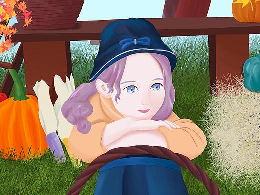 田园女孩（个人主页-ZNTIxODU5MzI=） - 儿童插画 - 站酷设计师离泽原创素材 - 站酷ZCOOL