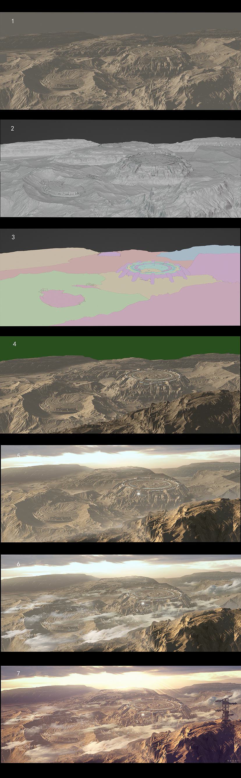 《山体》概念场景日常练习