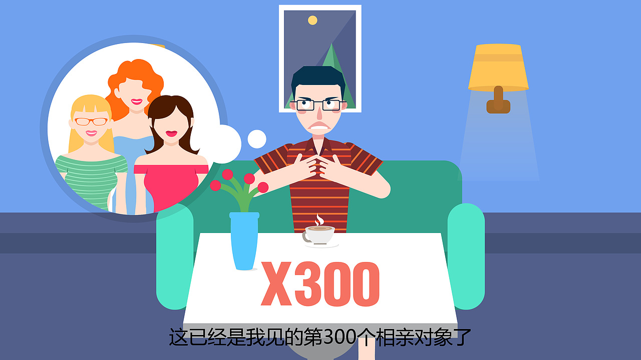 创意婚礼动画之相亲勇士300次
