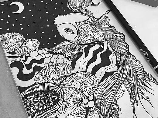 黑白插画