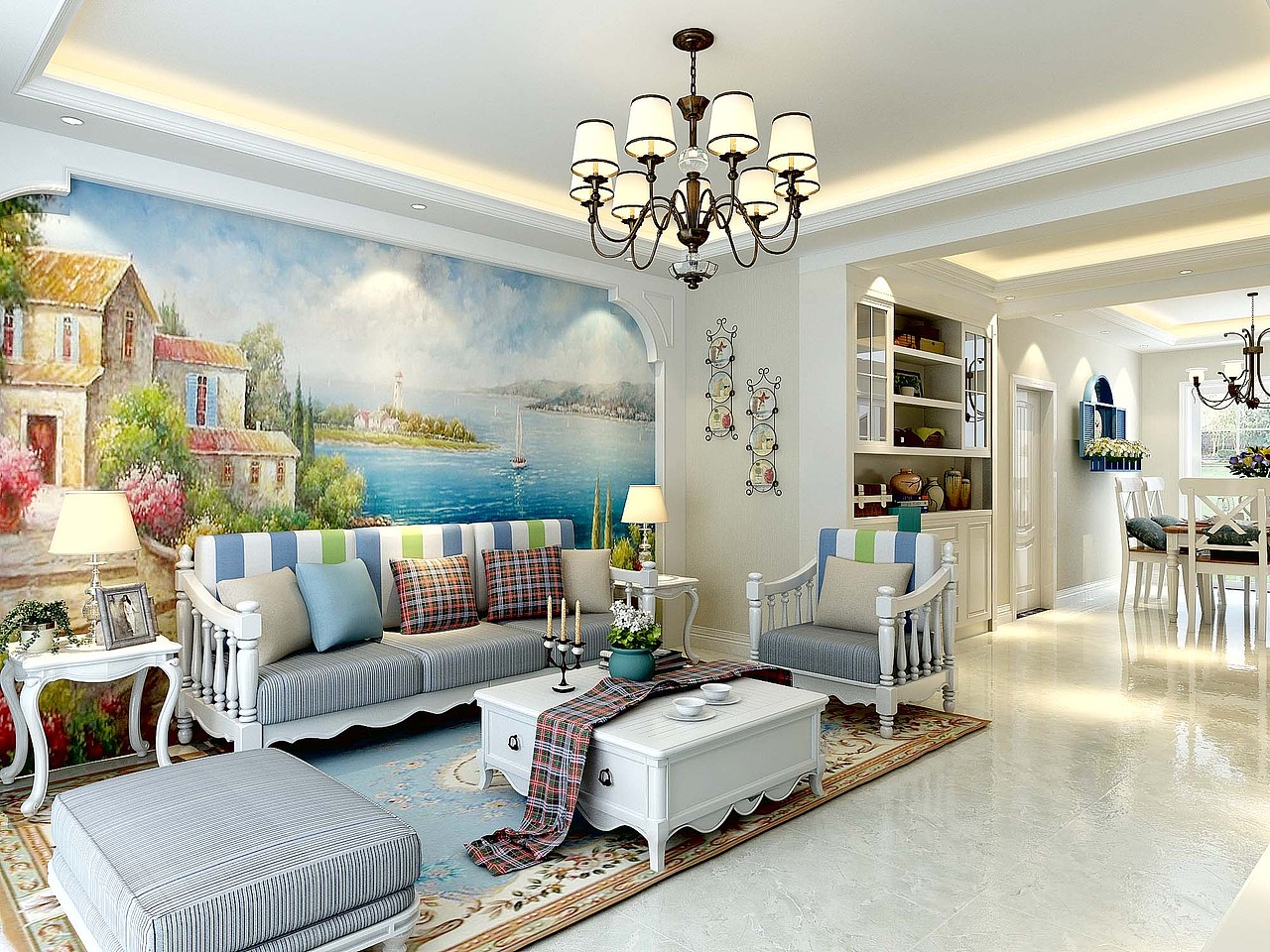 京东家装建邺城地中海装修效果案例