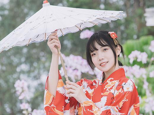 佛山展旗村公园日式和服浴衣写真