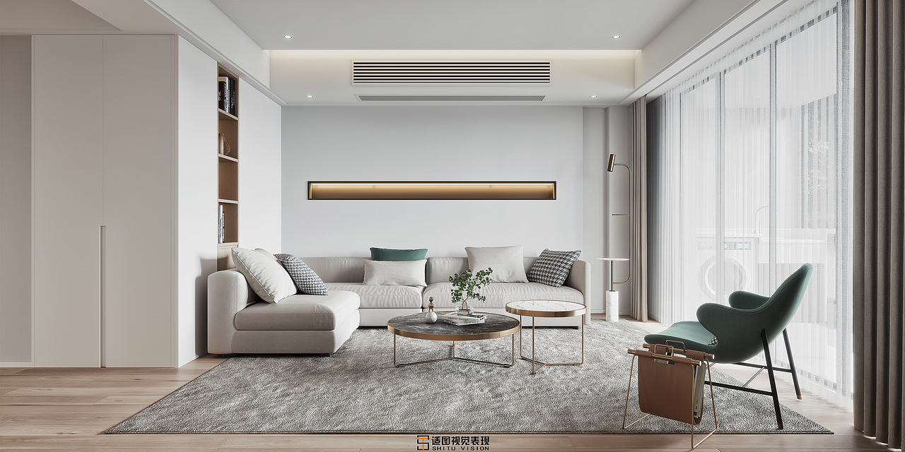 极简,素雅现代客厅