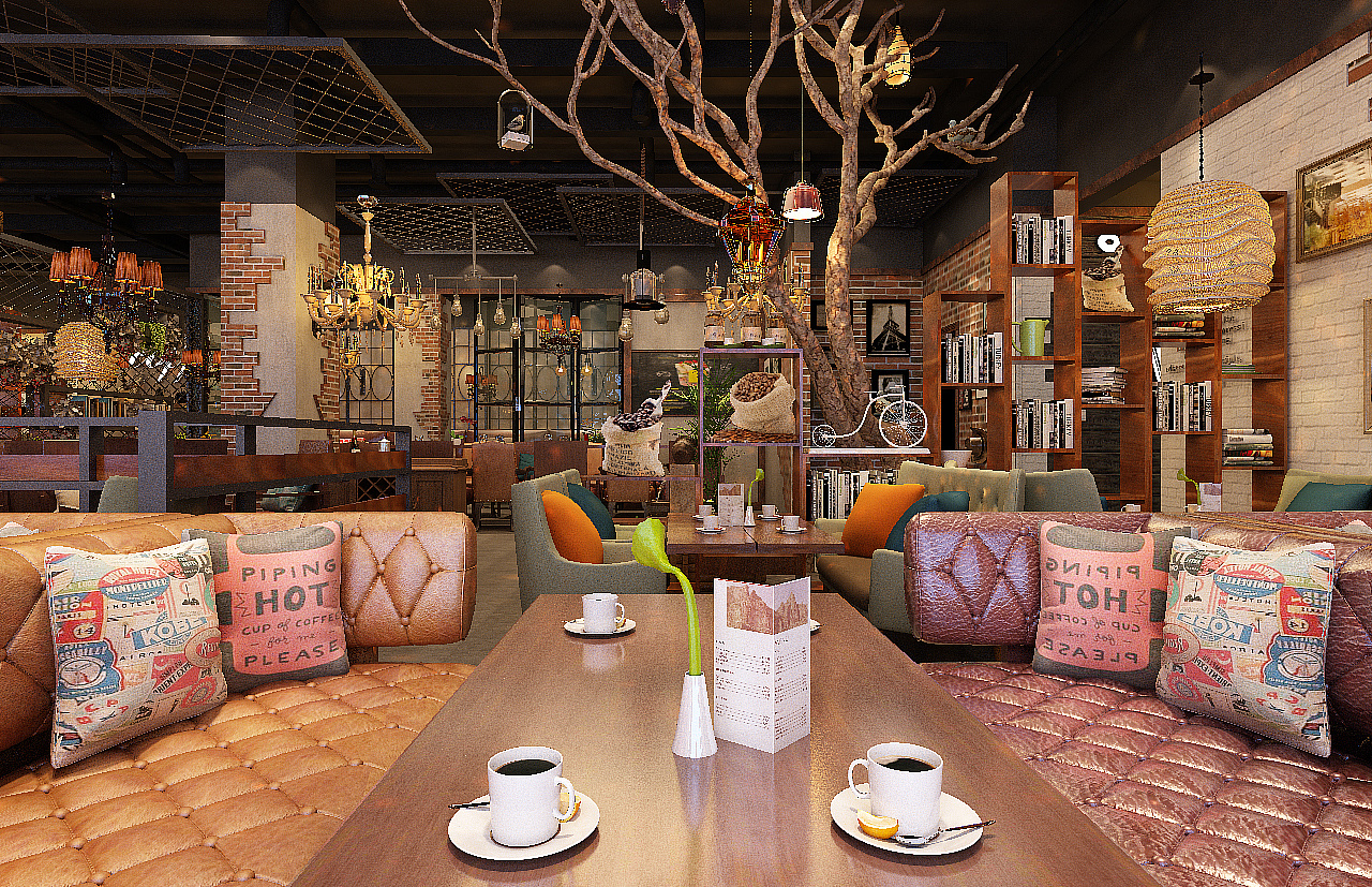 170㎡北京PHILIPS意式格调智能咖啡馆-设计案例-建E室内设计网
