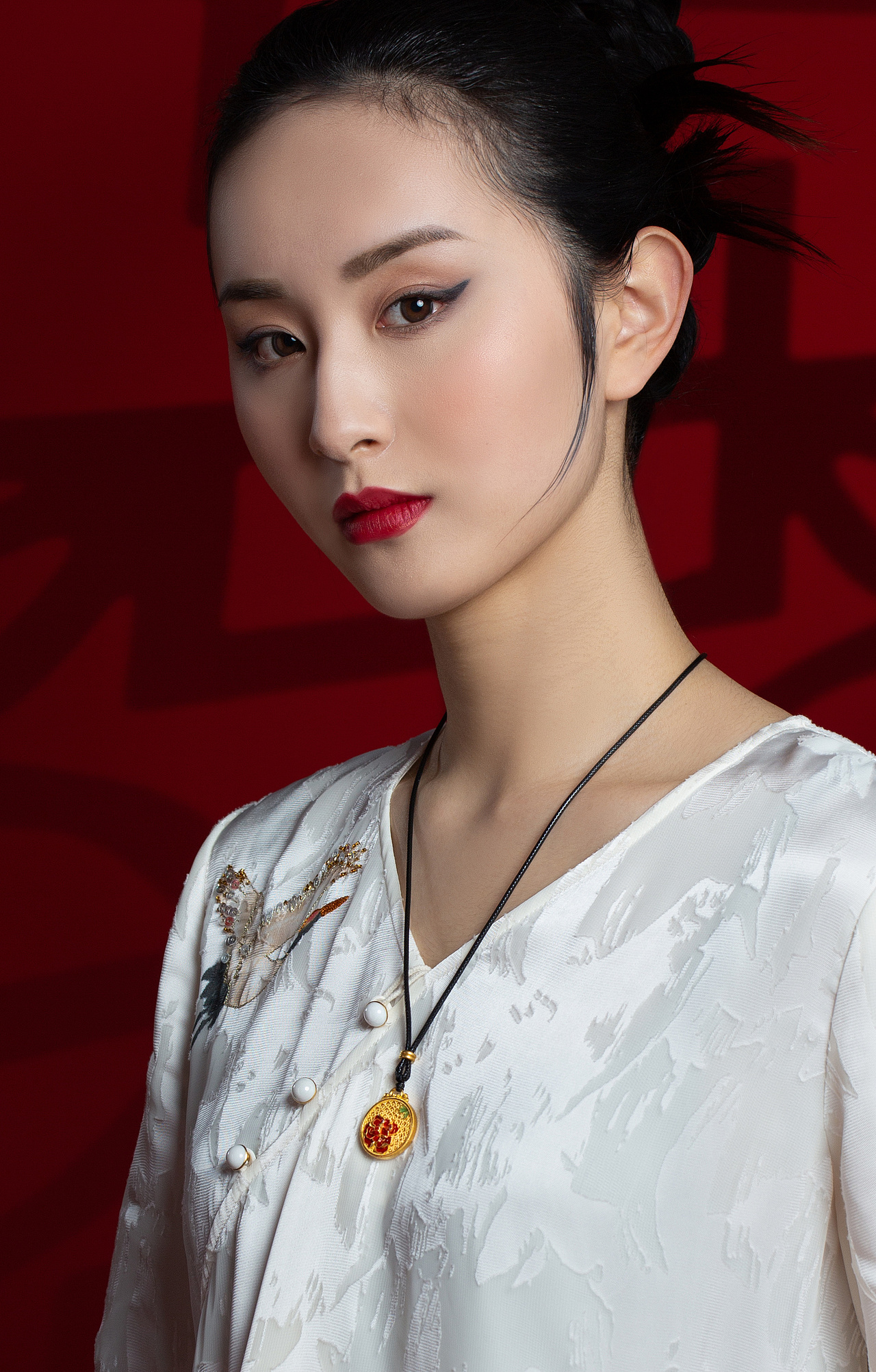 中国风黄金平面模特拍摄