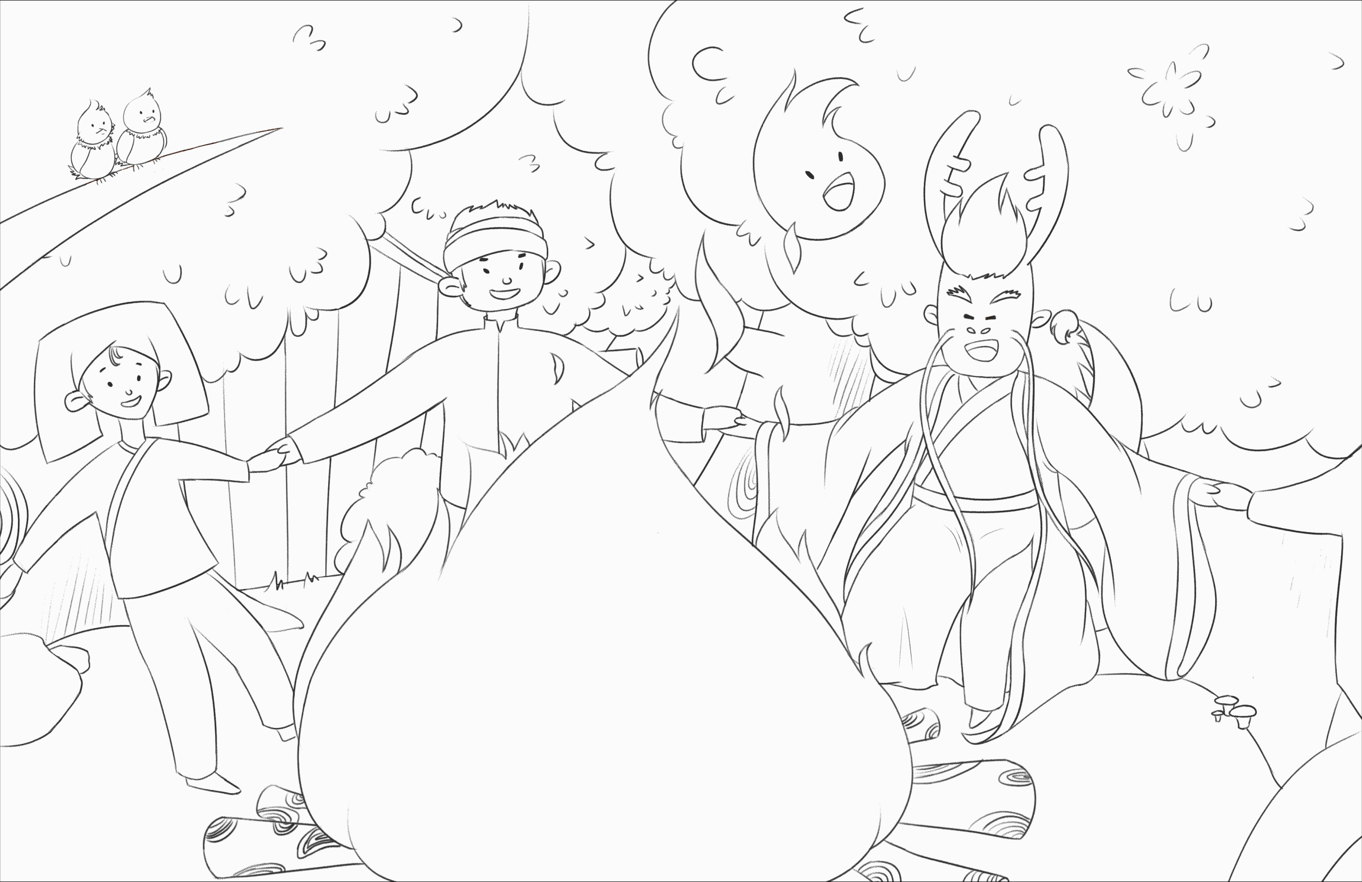 广西传统节日“侬侗节"（图ZMjgyNzc2Mjg0） - 儿童插画 - 站酷设计师库鲁殿下原创素材 - 站酷ZCOOL