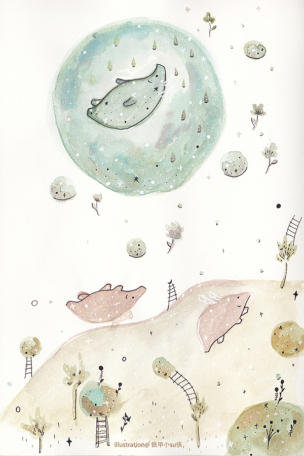 小貘系列创作 - 旅程（图ZOTYwMTMxMTY=） - 艺术插画 - 站酷设计师铁甲小su侠_原创素材 - 站酷ZCOOL