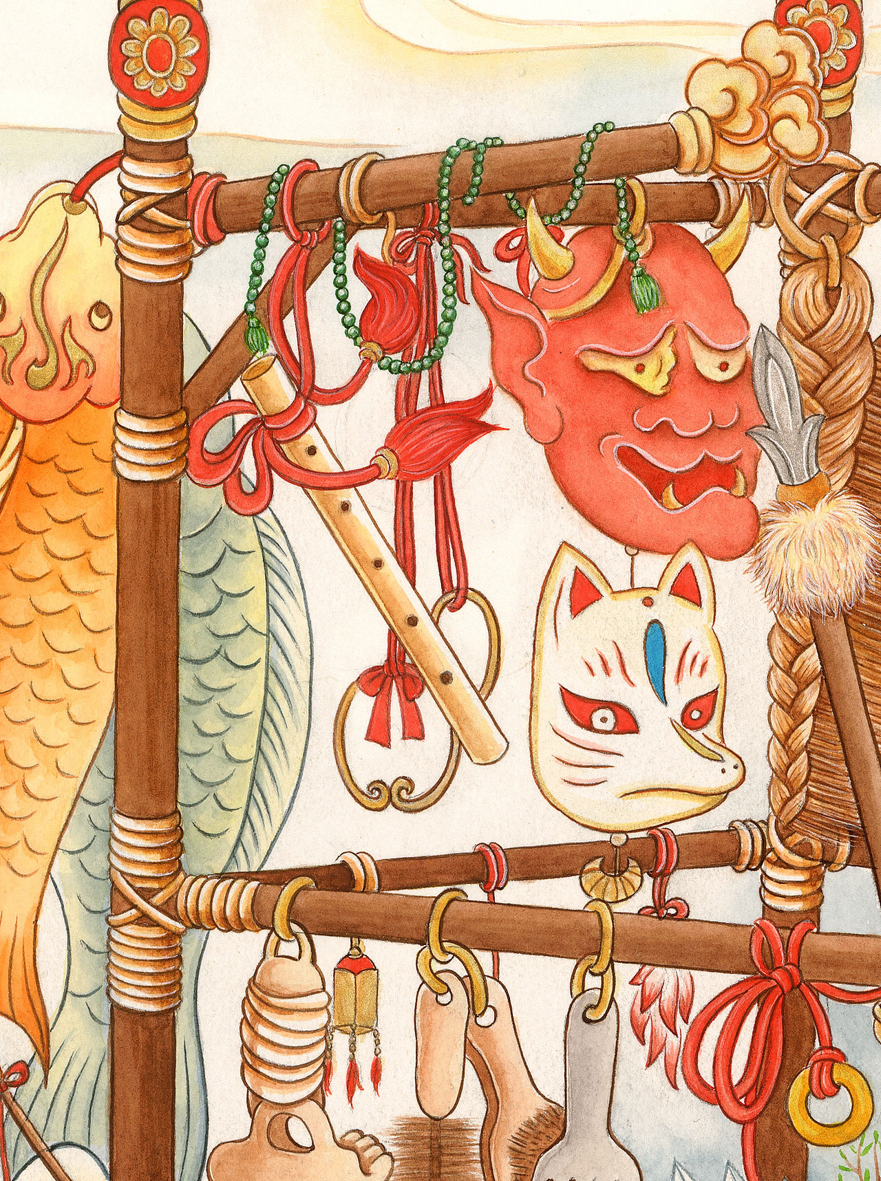 八仙九猫之货郎图