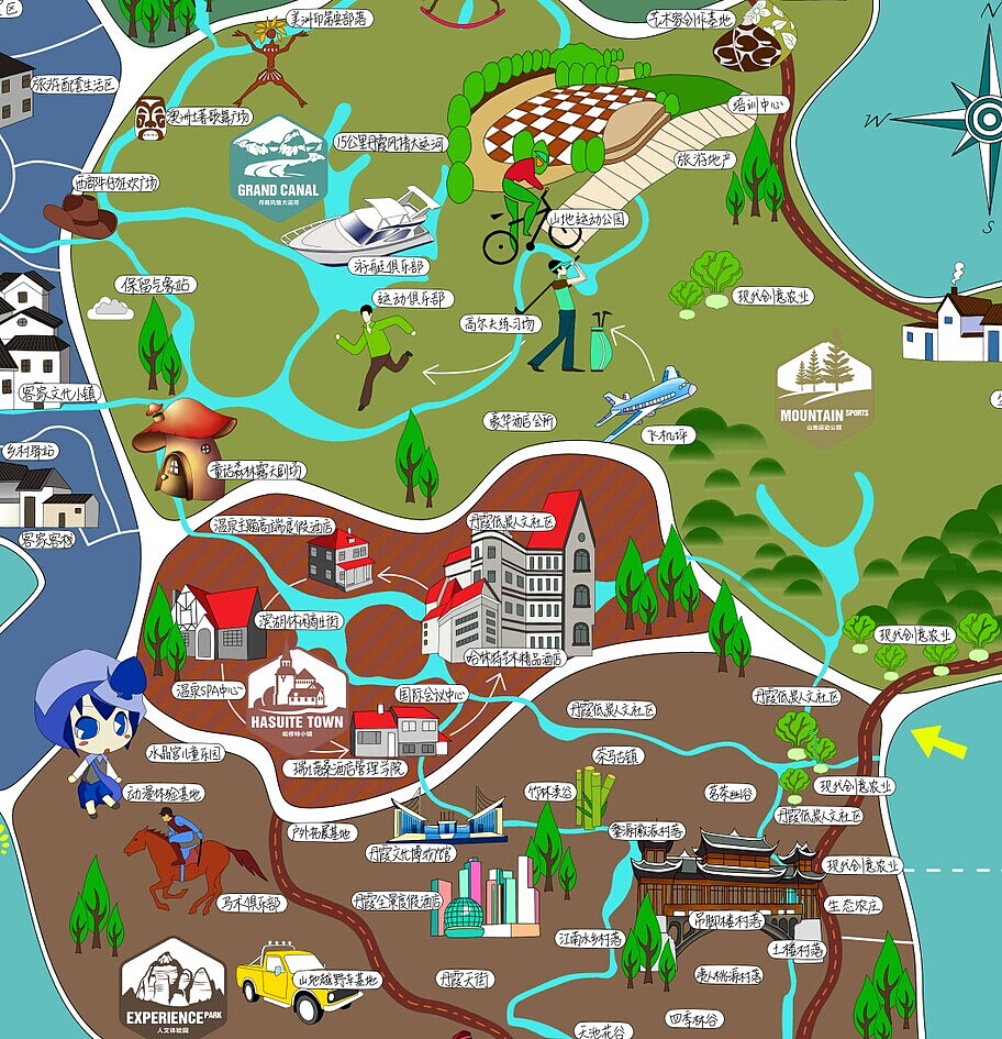 旅游地图（图ZMjI1NTI3MDA=） - 商业插画 - 站酷设计师碎碎猫原创素材 - 站酷ZCOOL