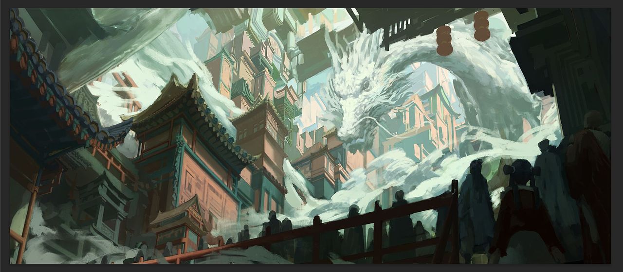 水龙吟（图ZMzQyNjQ0MzA0） - 艺术插画 - 站酷设计师VOSIAN原创素材 - 站酷ZCOOL