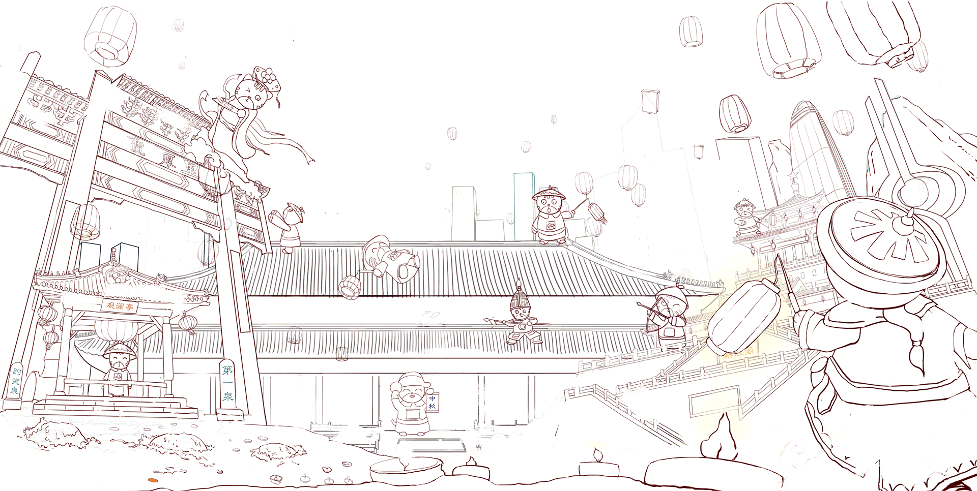 世茂&故宫四城文创快闪项目视觉海报（图ZMTU1NjQ3MTg0） - 商业插画 - 站酷设计师holar原创素材 - 站酷ZCOOL
