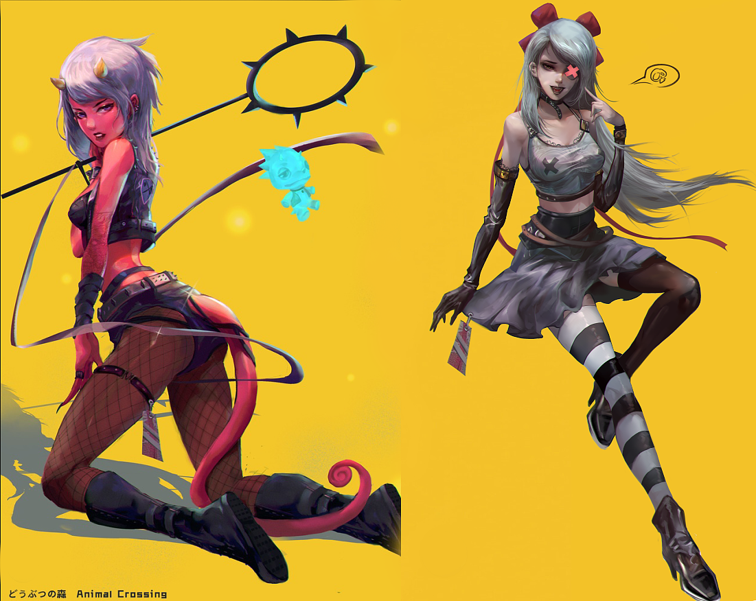 两张同人小练习（图ZMjkyMTE0ODk2） - 商业插画 - 站酷设计师画画的柴只原创素材 - 站酷ZCOOL