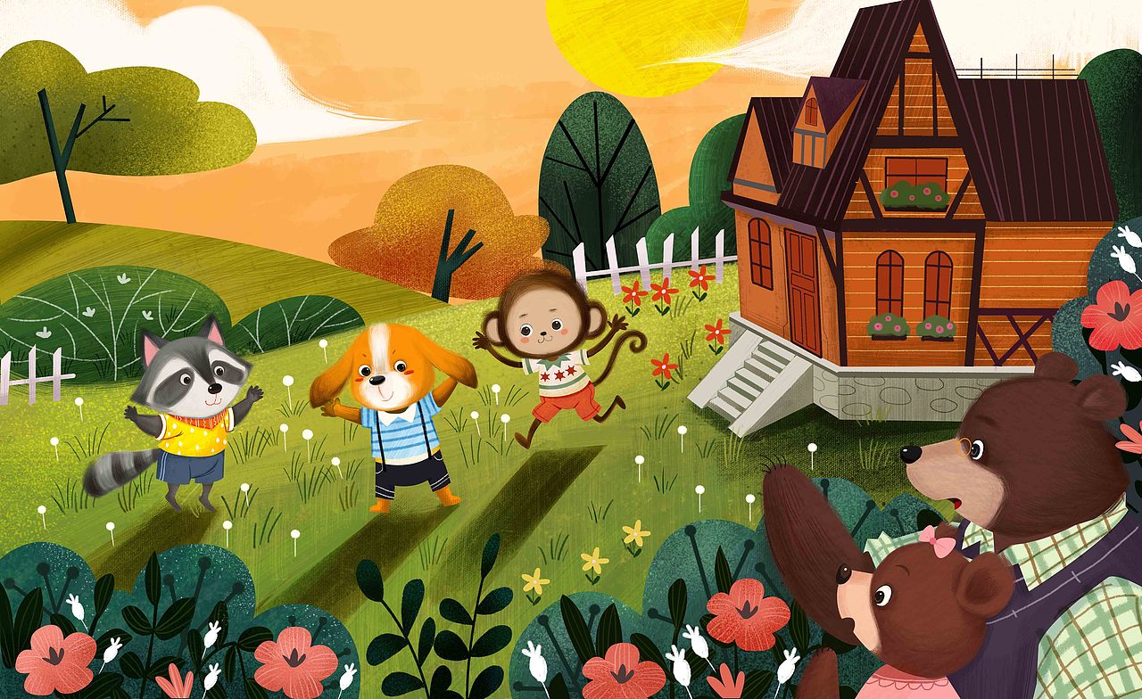 分不开的好朋友（图ZMTg3NjQxMDEy） - 绘本 - 站酷设计师画画的笑云原创素材 - 站酷ZCOOL