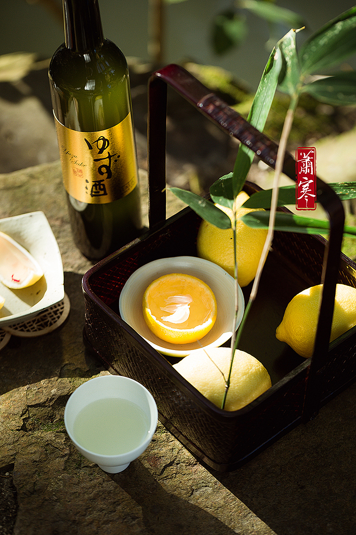 国风静物摄影 | 福寿柚子酒。