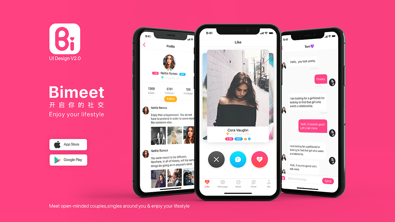 Bimeet（图ZMjE4NDYwNDg4） - APP界面 - 站酷设计师Lareina_chen原创素材 - 站酷ZCOOL