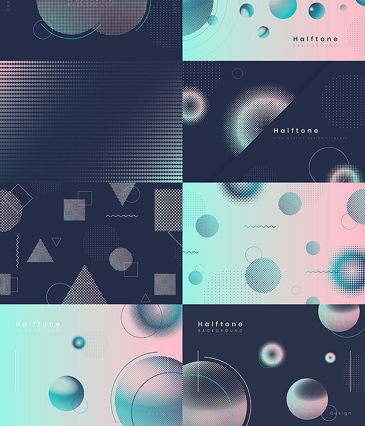 品牌广告发布会几何形渐变点阵图案主视觉KV背景设计（图ZMjY0MzI1NDM2） - 其他平面 - 站酷设计师6666hjhjhh原创素材 - 站酷ZCOOL