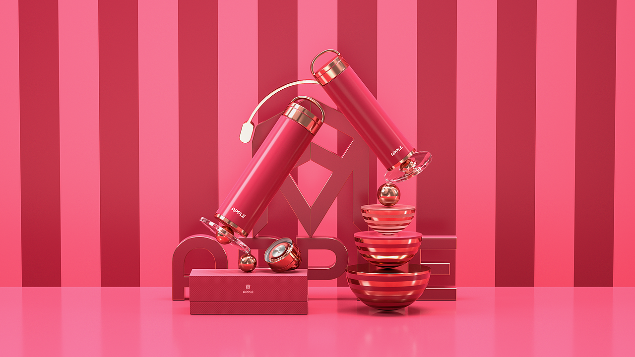 APPLE-保温杯-产品设计（图ZMTU3NDY3OTYw） - 生活用品 - 站酷设计师古德Me原创素材 - 站酷ZCOOL