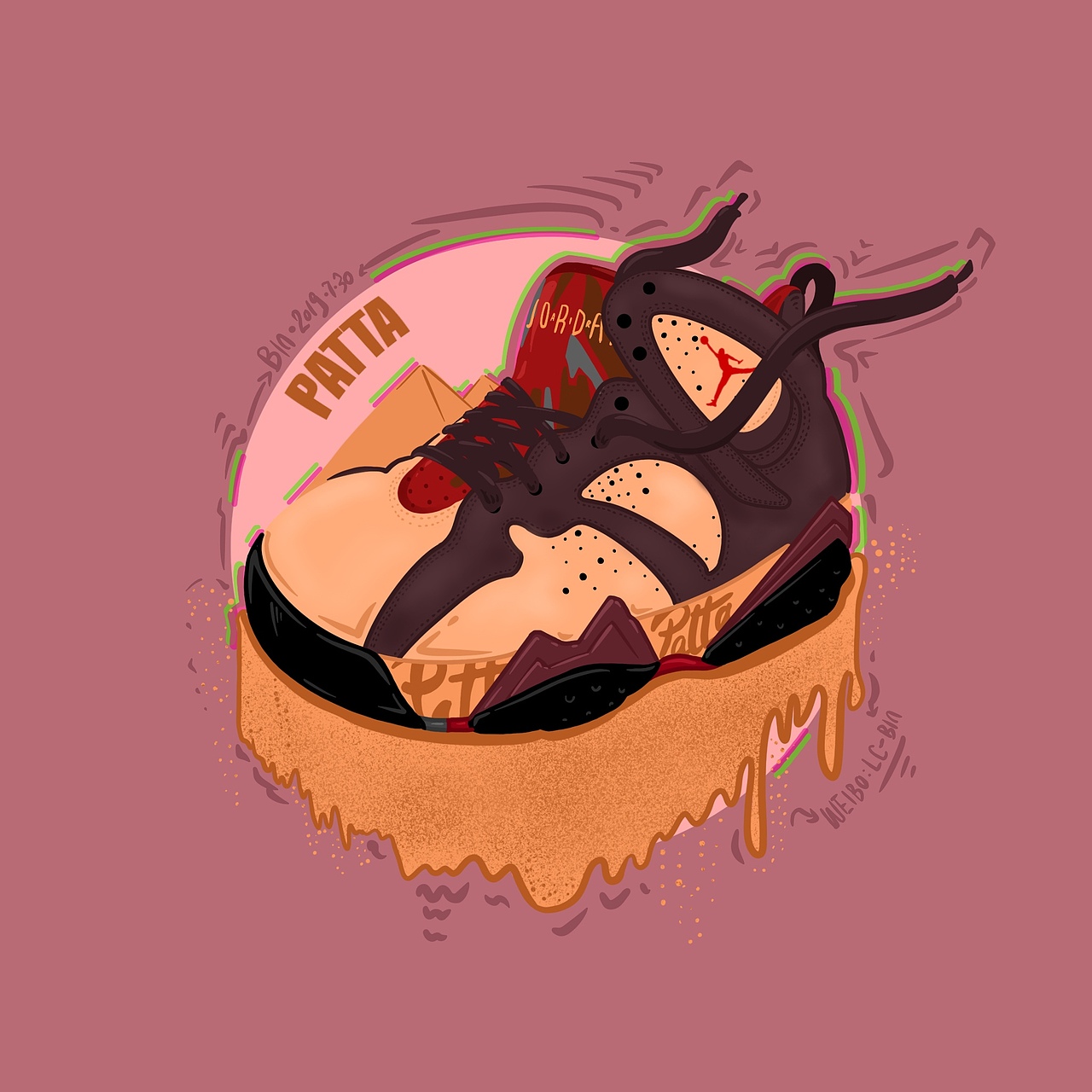 Nike球鞋插画（图ZMTY5NTkzODg0） - 新锐潮流插画 - 站酷设计师Bin仔啦原创素材 - 站酷ZCOOL