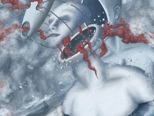 “瓦解”——艺术插画设计