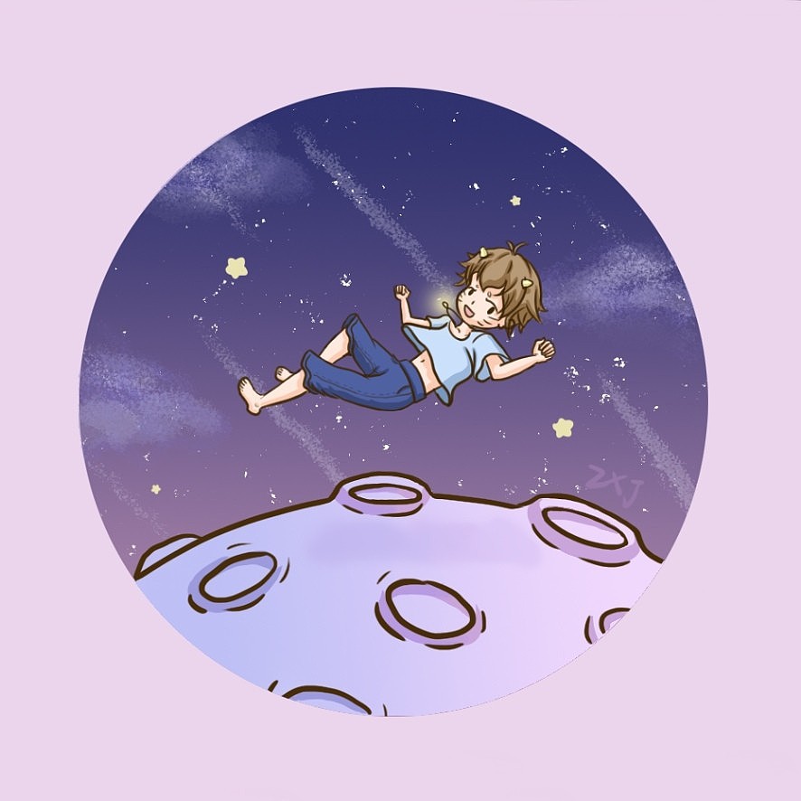 与你坠入星河(情侣头像)