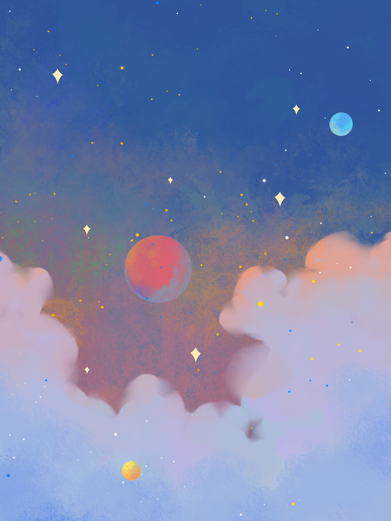 《宇宙迷途》系列插画（图ZMjU0Njc3Mzk2） - 商业插画 - 站酷设计师芪栱子原创素材 - 站酷ZCOOL