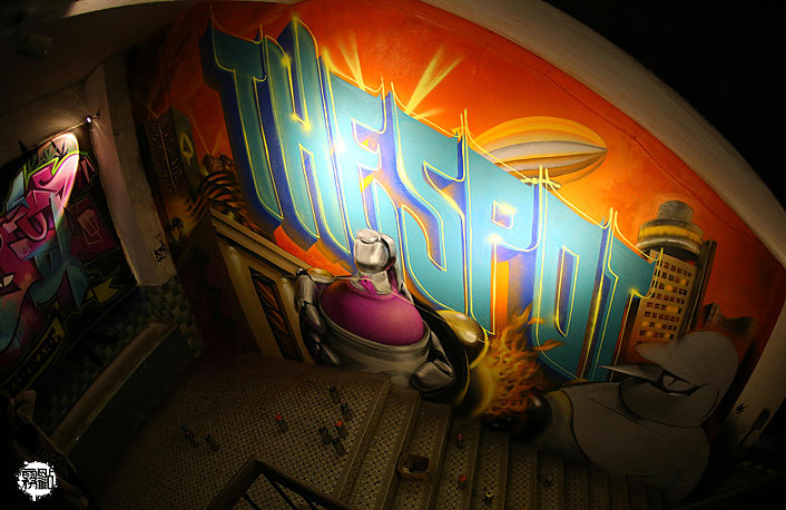 珠海涂鸦 雾点原创涂鸦 春日部墙面涂鸦