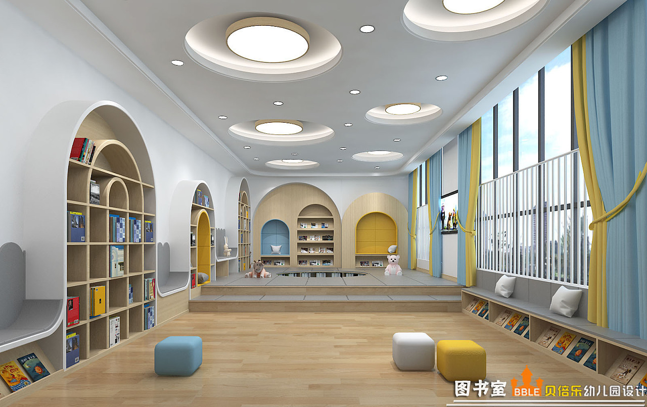 幼儿园图书室|空间|家装设计|暗梅幽闻花 - 原创作品 - 站酷 (zcool)