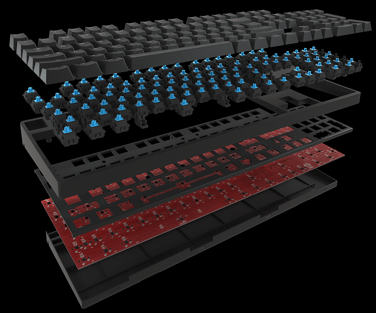 Likeyboard 机械键盘产品效果图（图ZNDYyNzYzMjQ=） - 电子产品 - 站酷设计师炎之猎人原创素材 - 站酷ZCOOL
