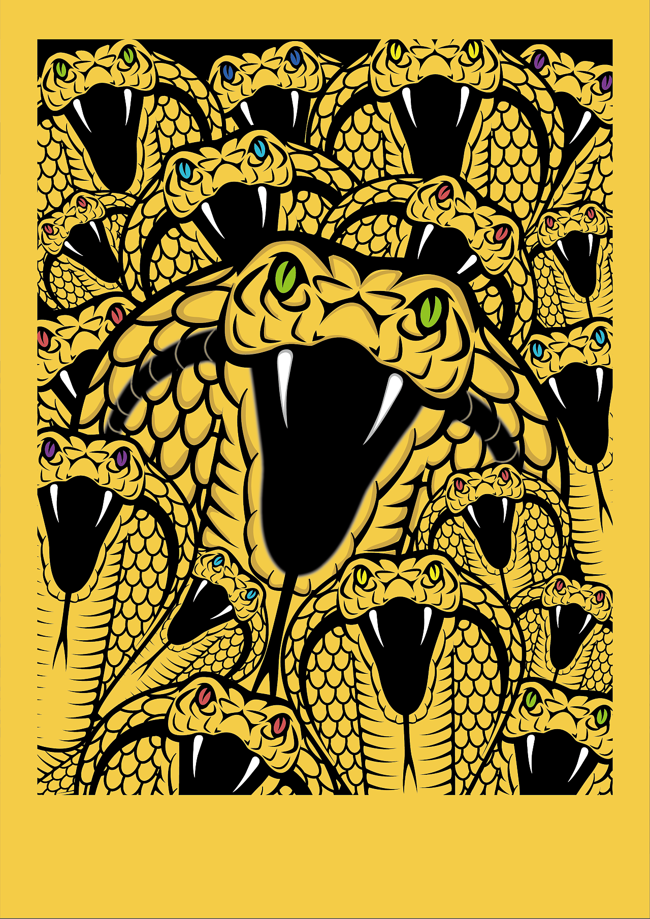 关于蛇的两幅插画