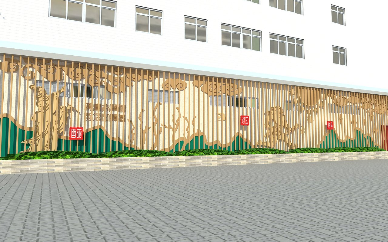 学校户外竹简创意景观墙装饰 特色校园文化墙定制 厂家直销-阿里巴巴