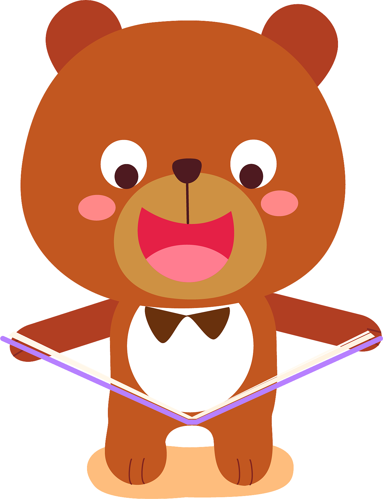 ai创作爱读书的小熊