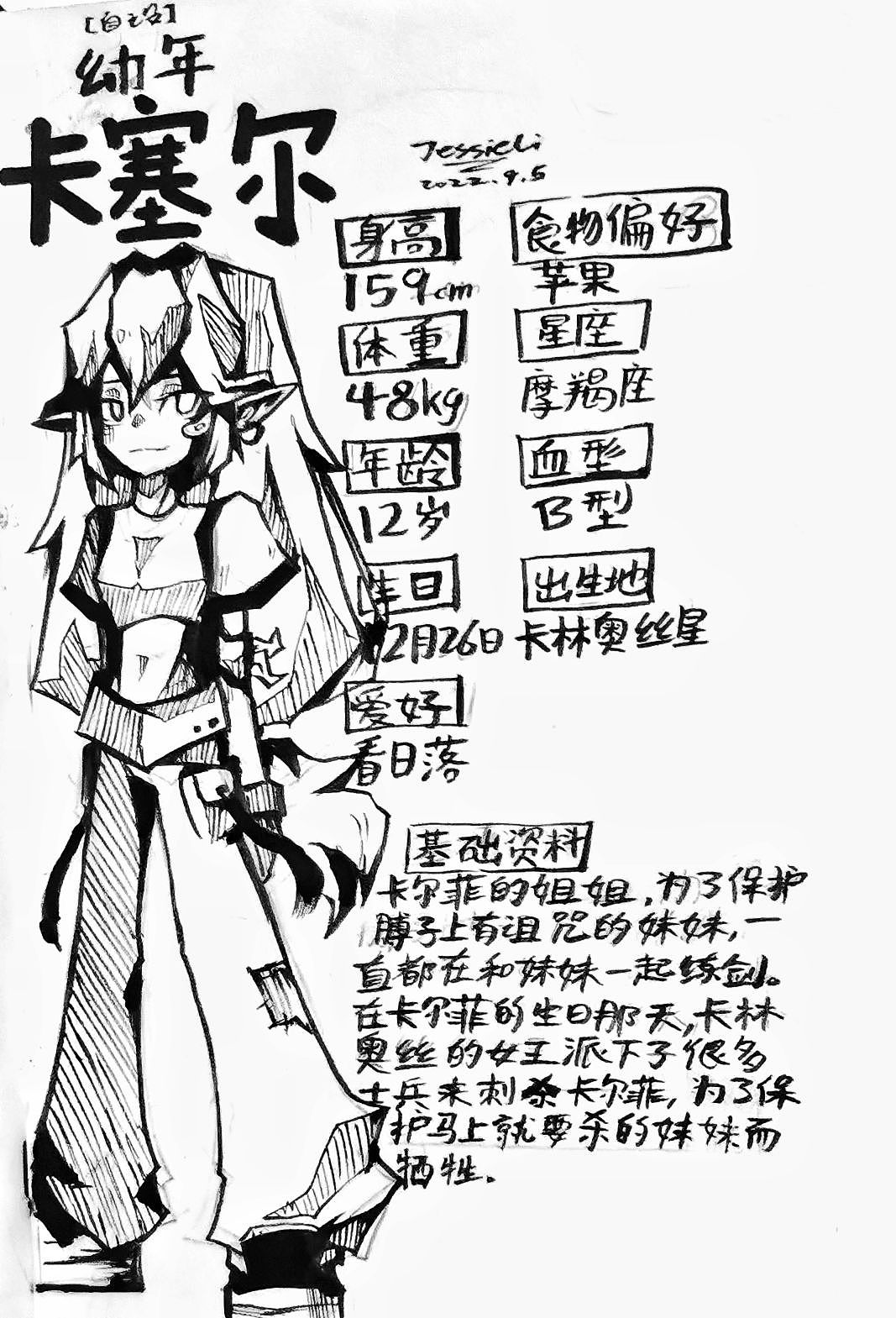 2022人物设计黑白篇