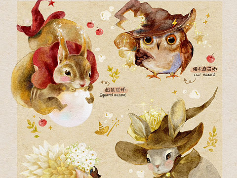 霍格沃茨的动物巫师学生们！