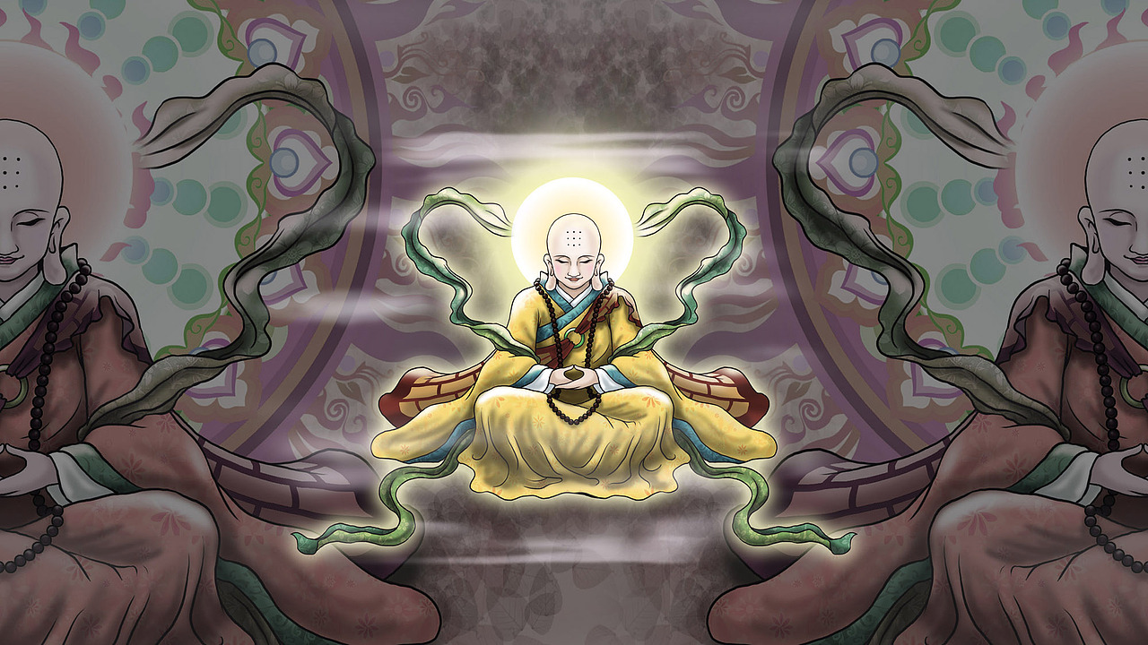 静坐罗汉 壁纸