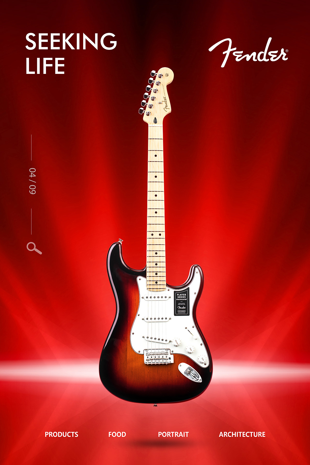 Fender 芬达吉他 ✖ 乐器贝斯琴行创意摄影产品拍摄