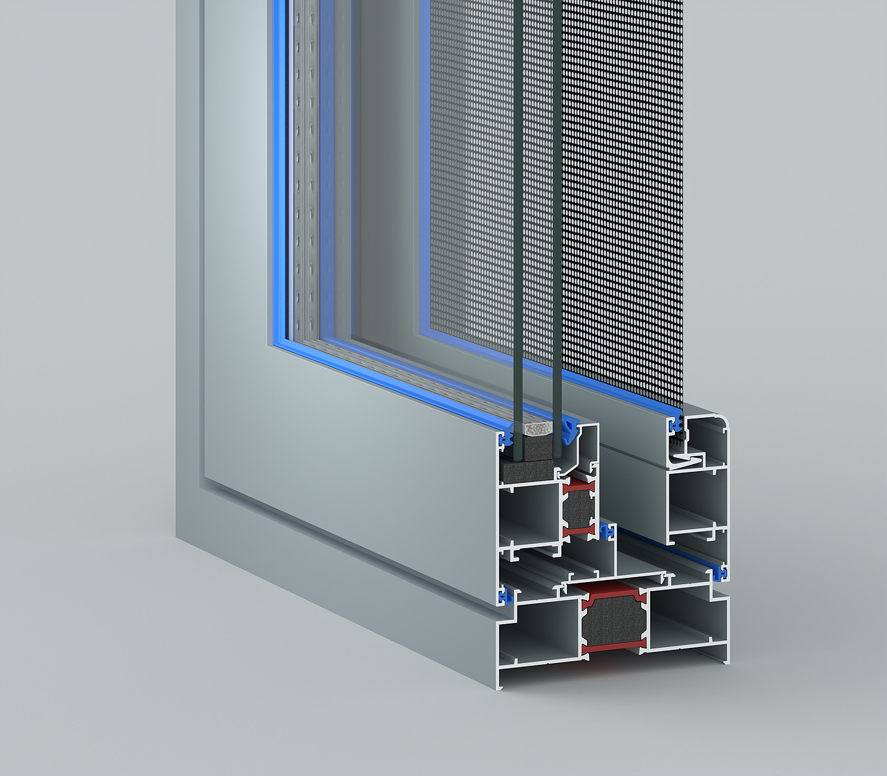 门窗样角渲染效果图展示