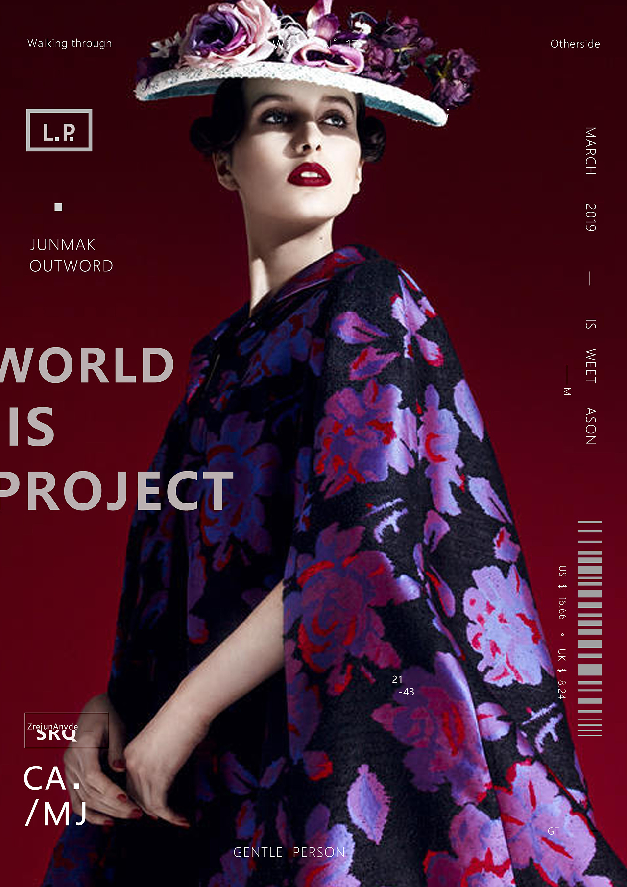 做了两张服装海报,版式是一样的,但是不