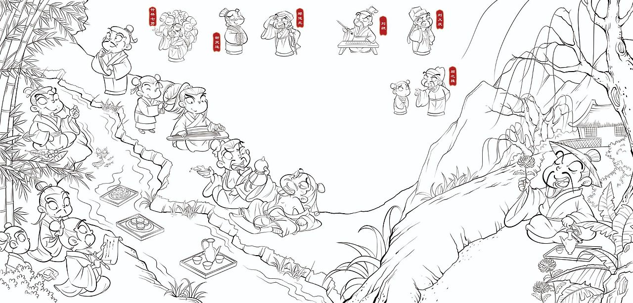 图书线稿（图ZMzI5MzA3Nzgw） - 绘本 - 站酷设计师龙爸原创素材 - 站酷ZCOOL