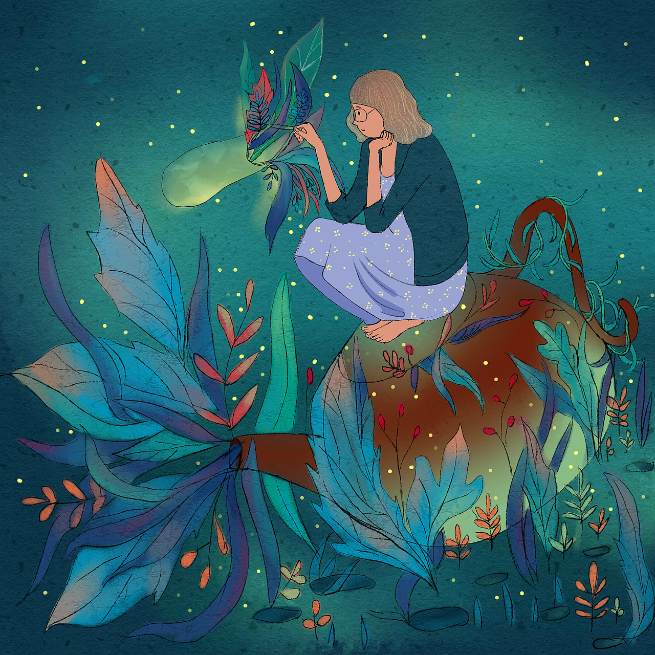 孤独|插画|创作习作|南瓜江_原创作品-站酷zcool