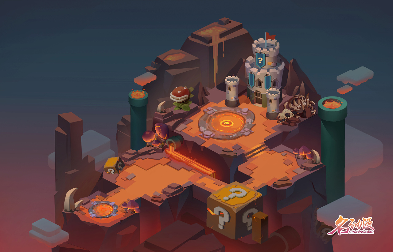 独立小游戏q版地形规划