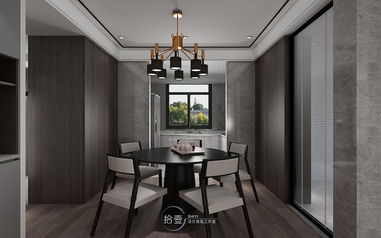 拾壹设计-现代客餐厅