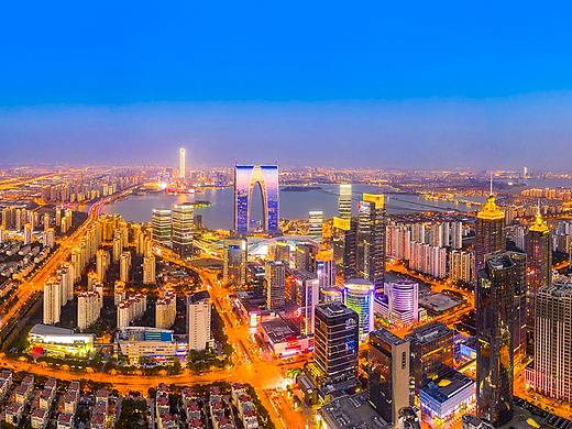 苏州工业园区夜景