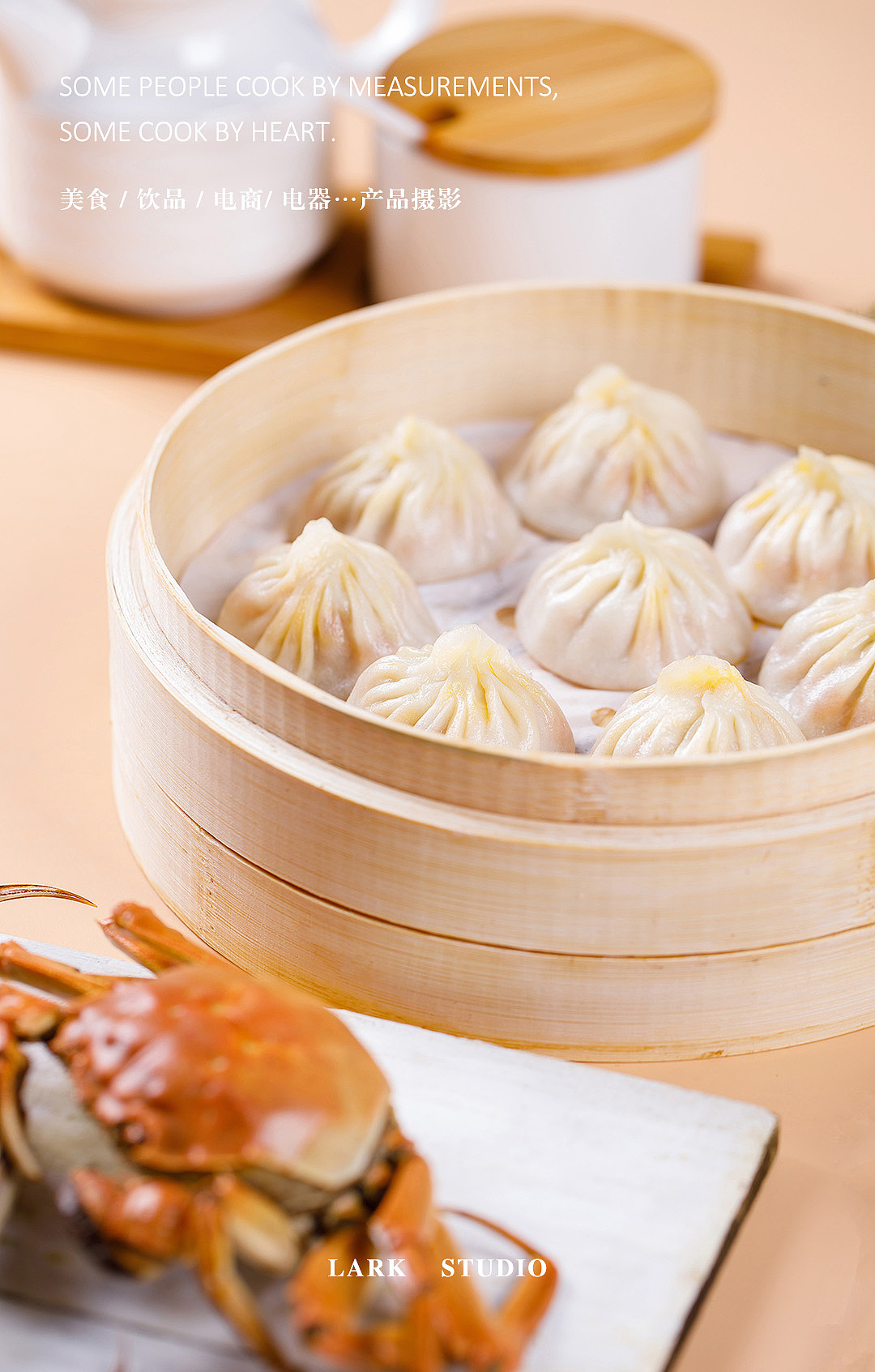 新拍蟹黄小笼包一组，好吃好看的美食拍摄（图ZMTg5MjA3NDEy） - 产品摄影 - 站酷设计师云雀美食摄影原创素材 - 站酷ZCOOL