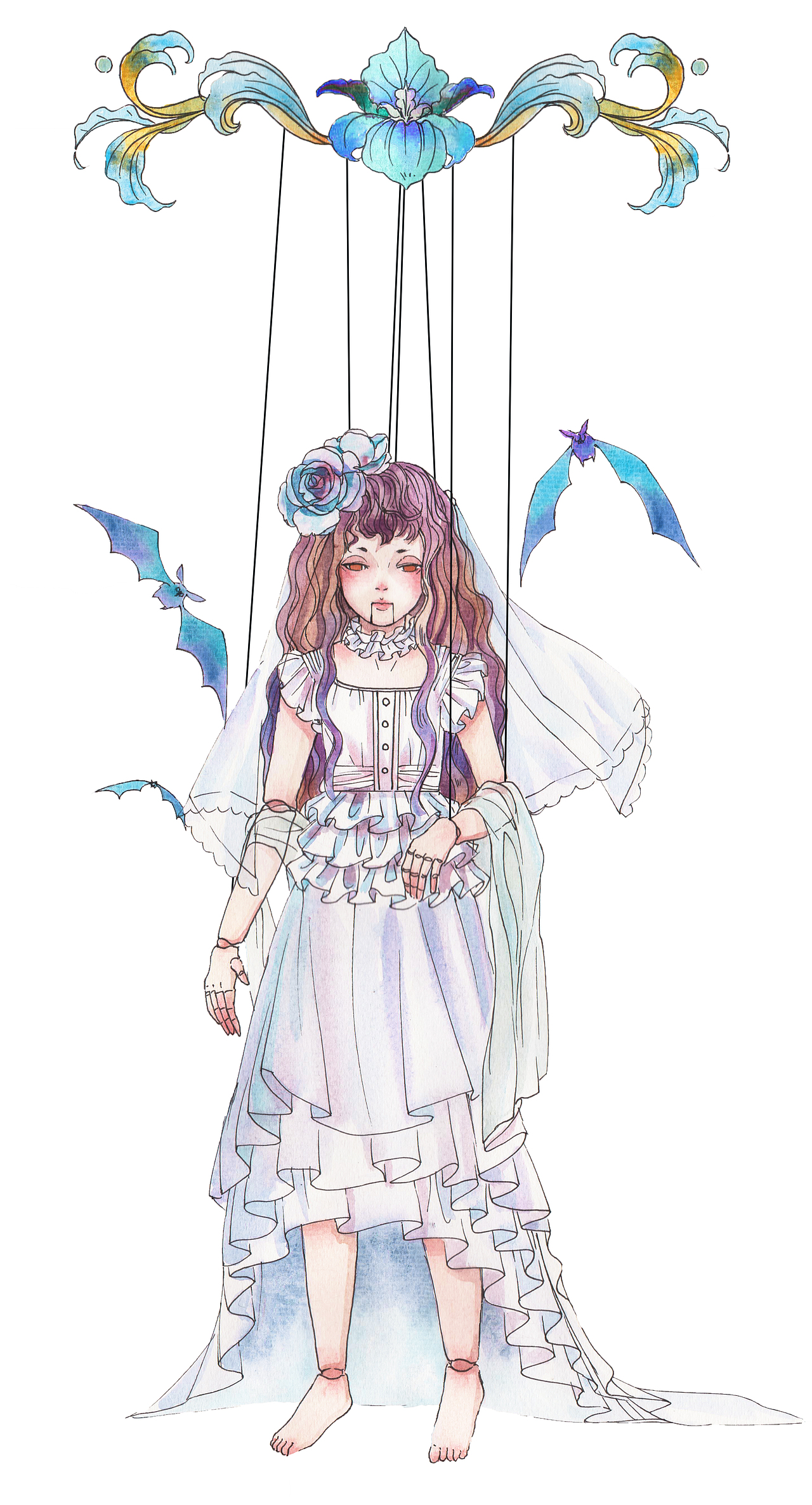 牵线木偶（图ZMTI1Mjg1NTQ4） - 商业插画 - 站酷设计师CoraDim_吉叽原创素材 - 站酷ZCOOL