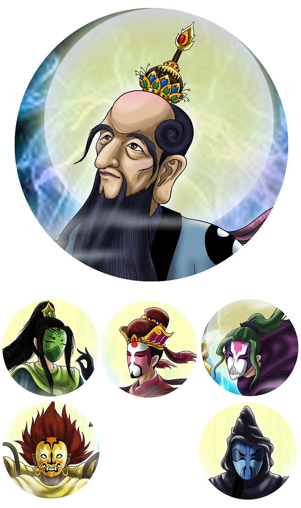 西游记人物谱五斗星君及坐下众星君