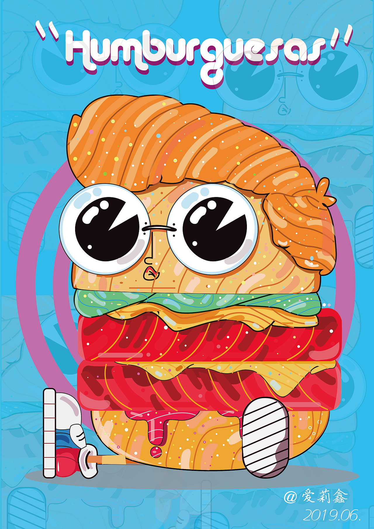 食物拟人化插画设计