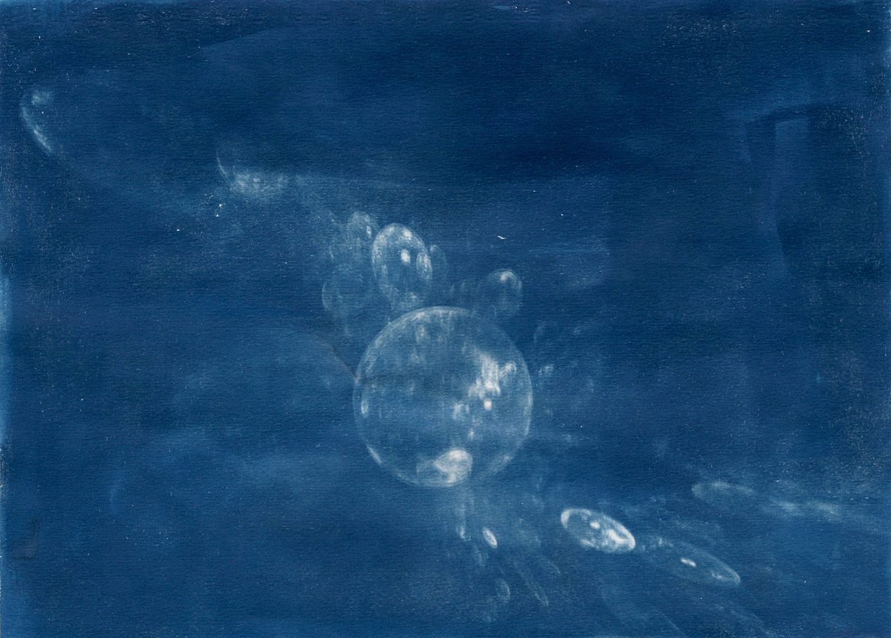 蓝晒Cyanotype - Silk & Cell