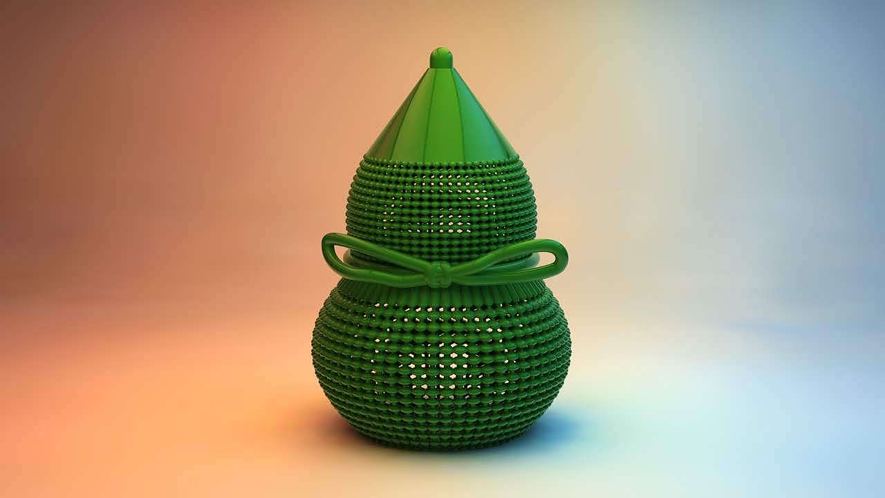 3d建模渲染玉葫芦