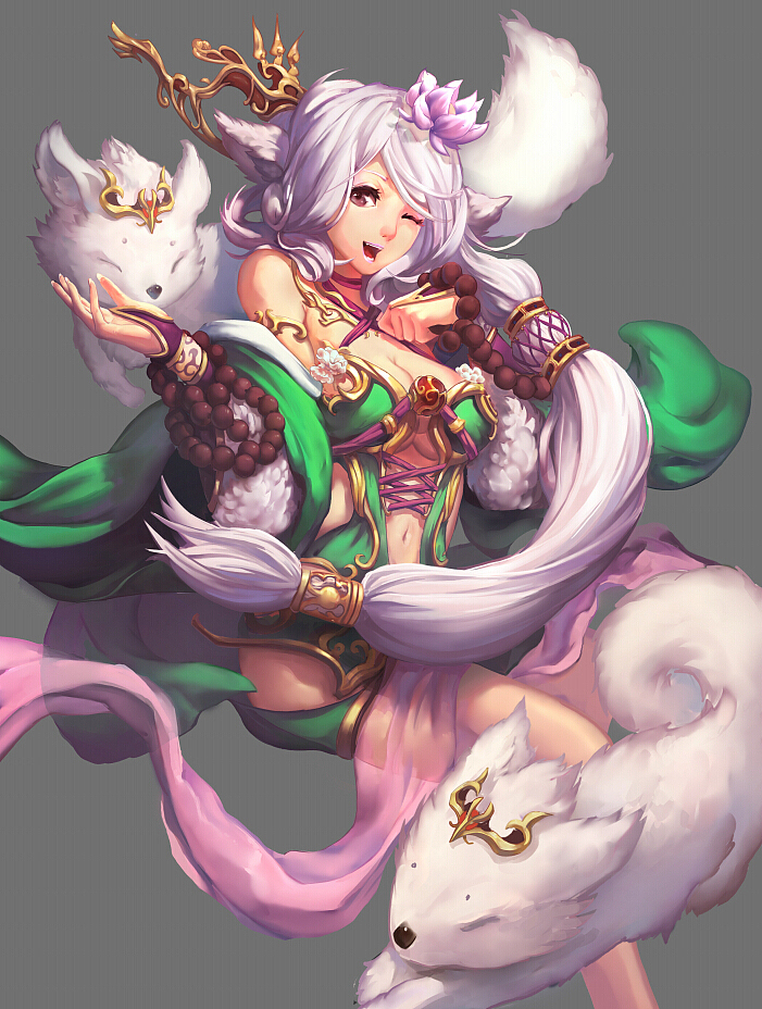 《狐仙小翠》这张图的原图是在应聘广州天拓时的测试稿,如今是用半